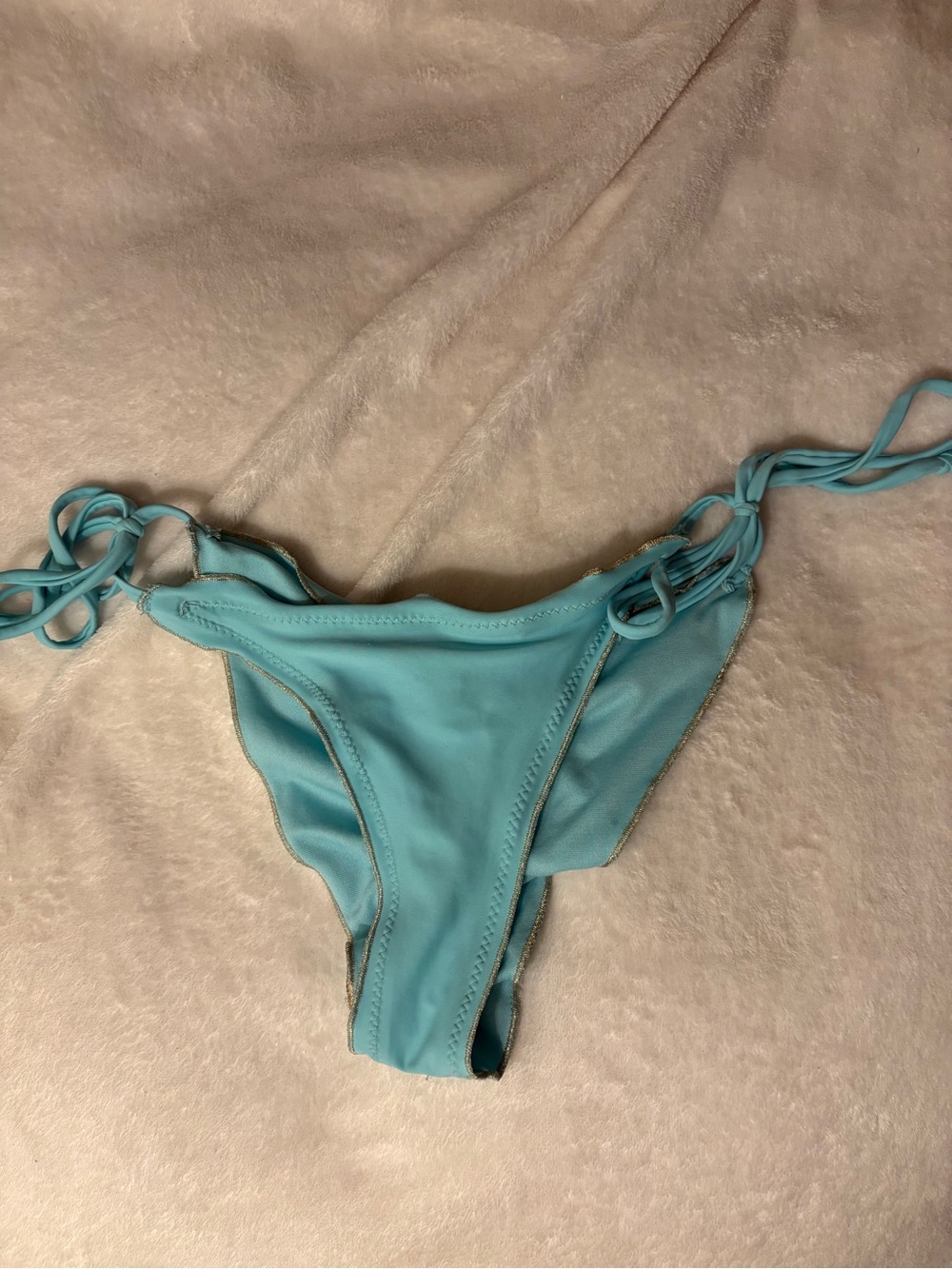 Charlotte Russe Aqua Blue Scalloped Bikini Bottom